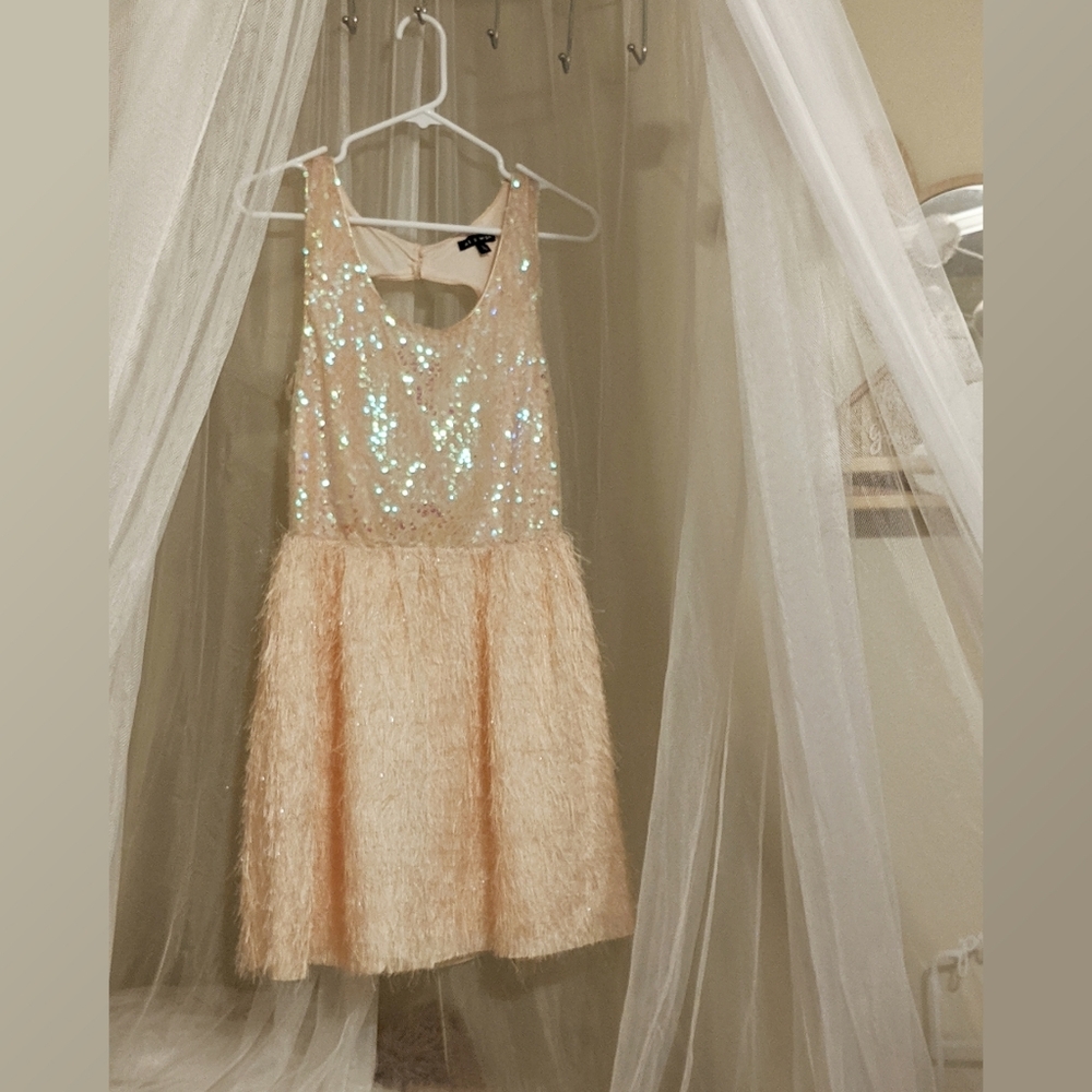 Pink sequined dress